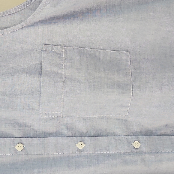 Madewell Blue Sleeveless  Button Down Shirt - Picture 3 of 7